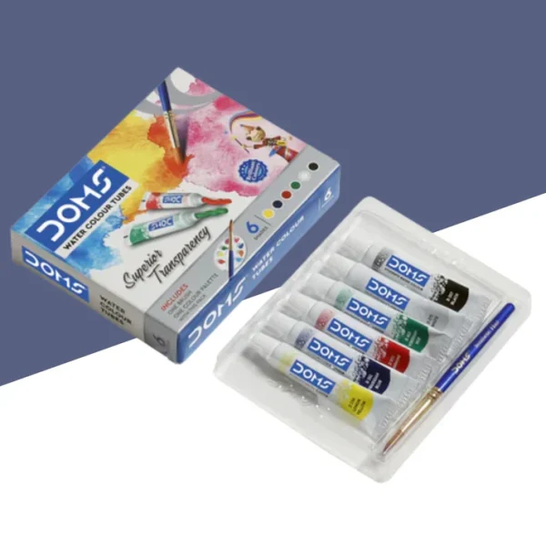 Doms Watercolor Set 5ml 6 Sheds with Brush & Palette