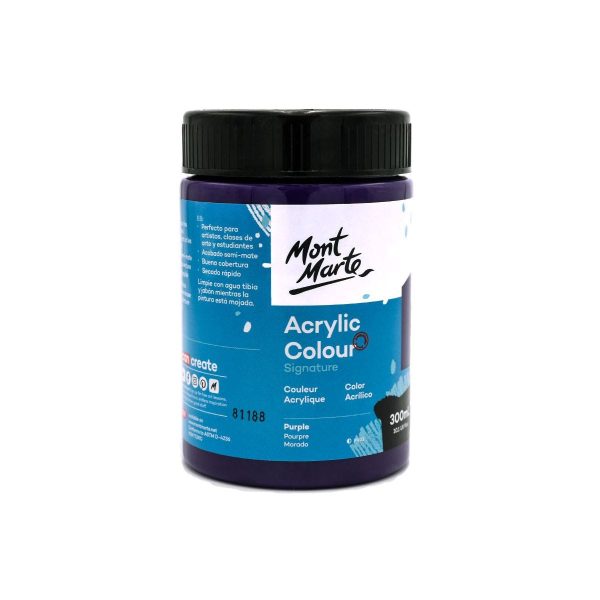 Mont Marte Acrylic Colour Paint 300ml Purple