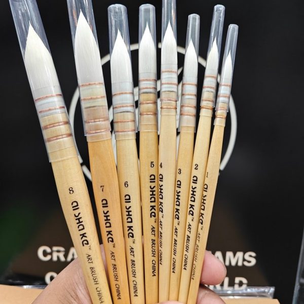 Aishake Goat Hair Natural Mop Brush Set [Number 1,2,3,4,5,6,7,8,]