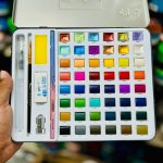 Giorgione Solid Watercolor Glitter Metallic Paint Set 48 Tin Box G-ZG-48B - Image 2