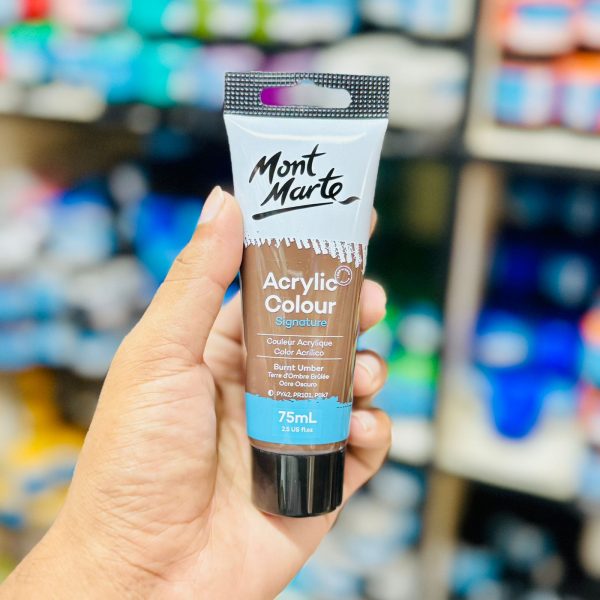 Mont Marte Acrylic Colour Paint 75ml- Burnt Umber