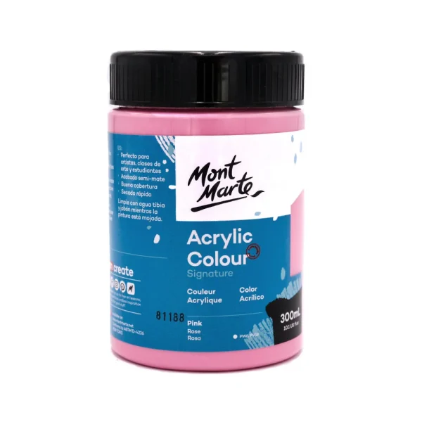Mont Marte Acrylic Colour Paint 300ml Pink
