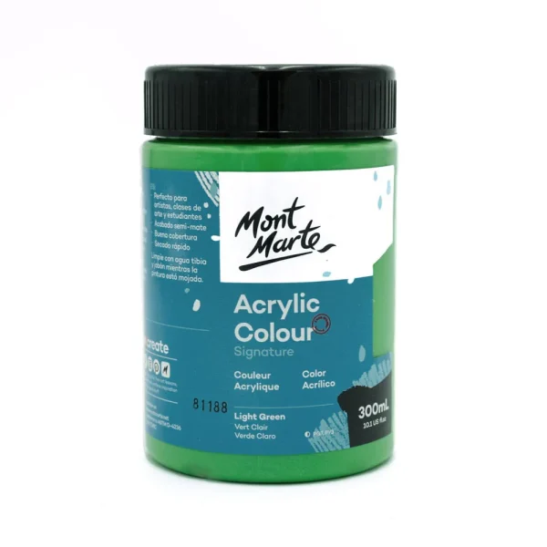 Mont Marte Acrylic Colour Paint 300ml Light Green