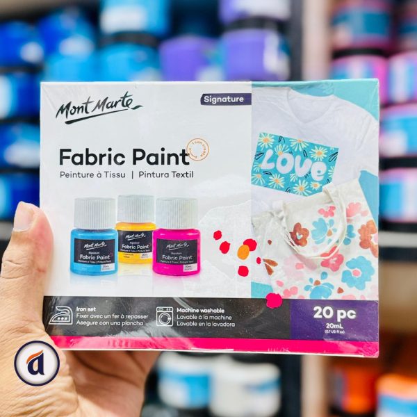 Mont Marte Fabric Paint Set 20pc x 20ml