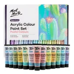 Mont Marte Acrylic Colour Pastel Paint Set 24pc x 36ml