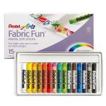 Pentel Fabric Fun Pastel Dye Sticks15 Colors Set - PTS-15 - Image 2