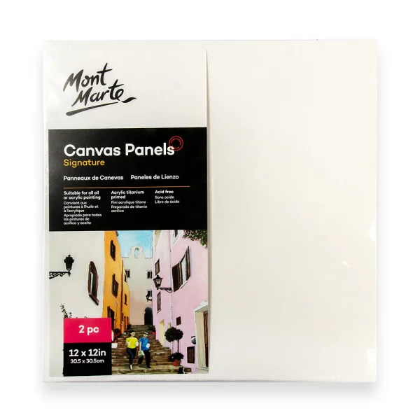 Mont Marte Canvas Panels 2pc 30.5x30.5cm (12x12in)