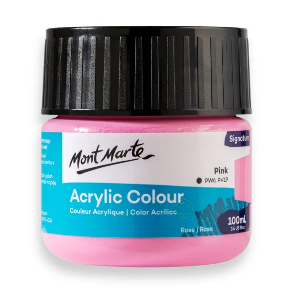Mont Marte Acrylic Colour Paint 100ml Pink