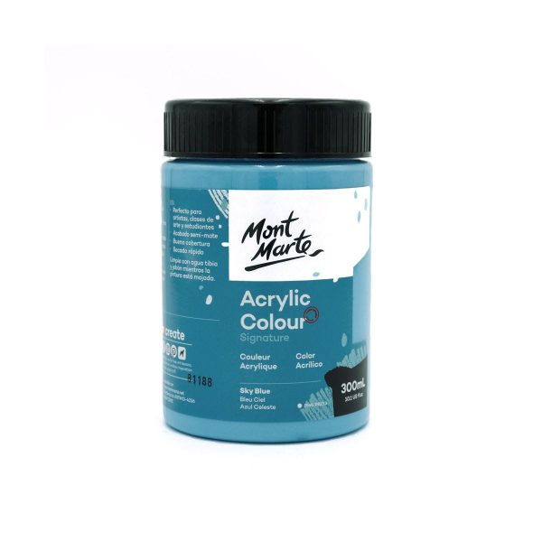 Mont Marte Acrylic Colour Paint 300ml Sky Blue