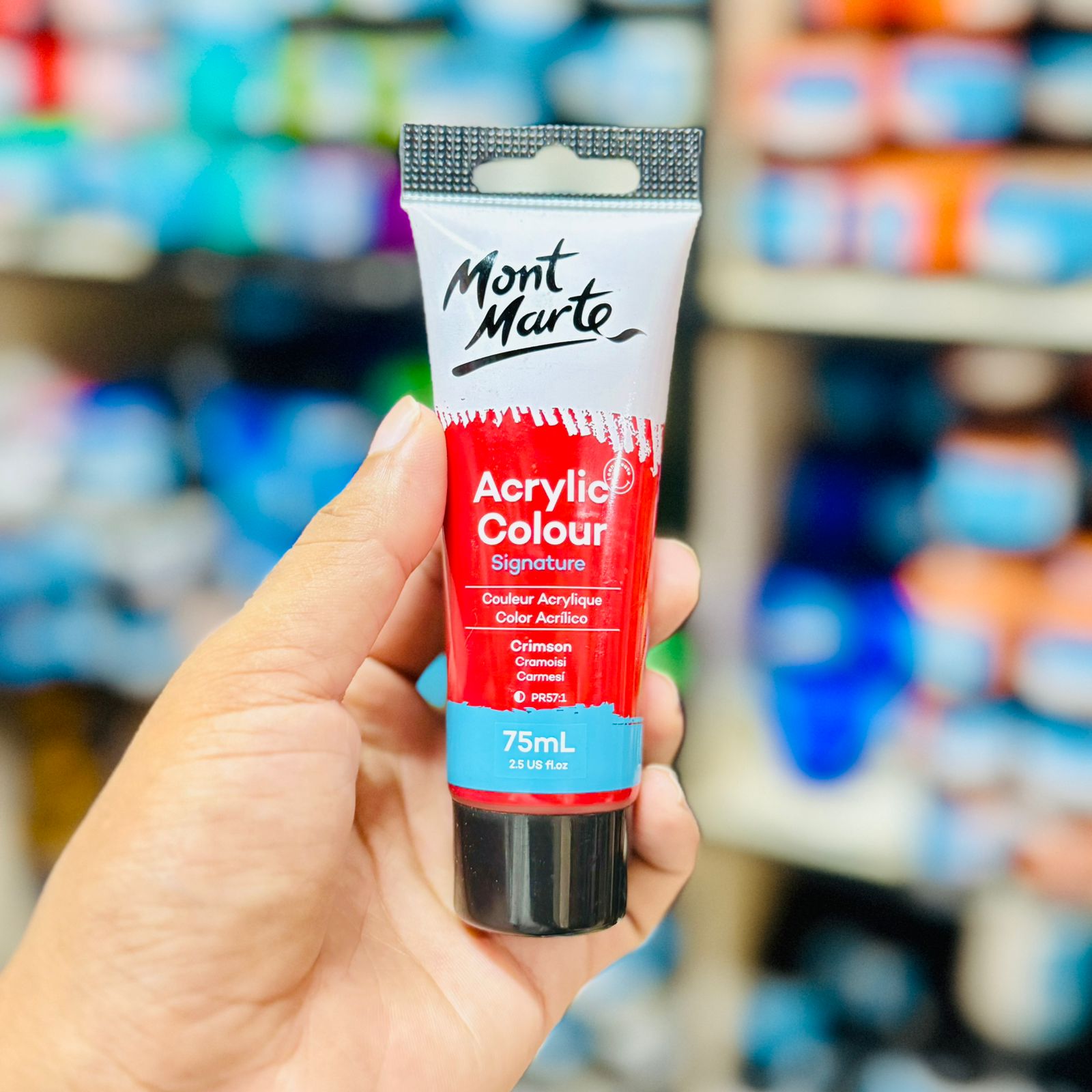 ehjcqkdWXSgsP6VHjpj.jpg Mont Marte Acrylic Colour Paint 75ml- Crimson - Image 1