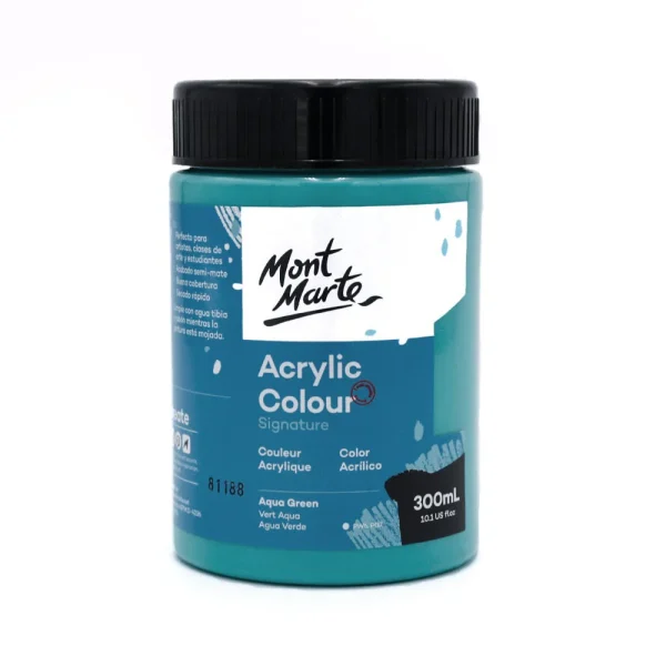 Mont Marte Acrylic Colour Paint 300ml Aqua Green