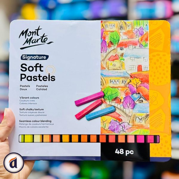 Mont Marte Soft Pastels in Tin Box 48pc