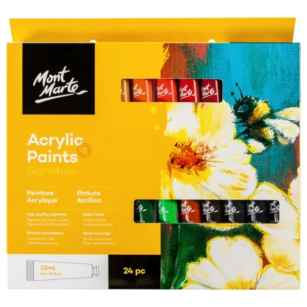 Mont Marte Acrylic Paints Set 24pc x 12ml