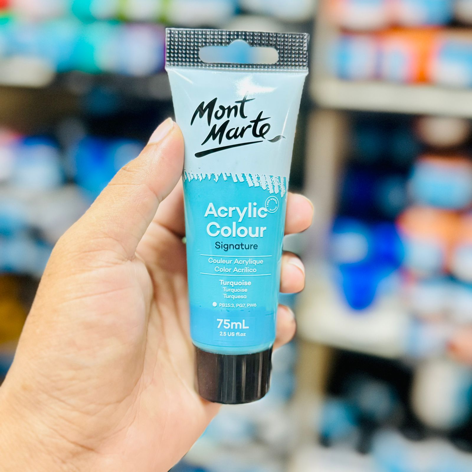 ki7OpYqmNmC5m2OmIuh.jpg Mont Marte Acrylic Colour Paint 75ml- Turquoise - Image 1