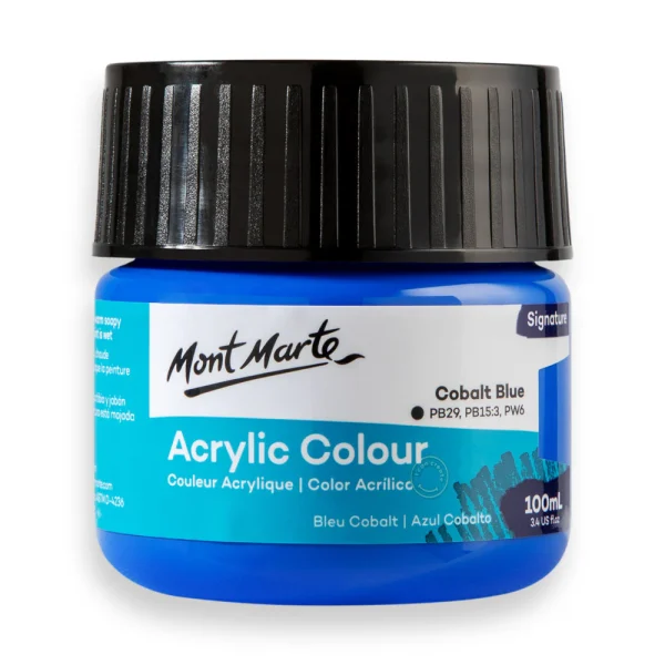 Mont Marte Acrylic Colour Paint 100ml Cobalt Blue