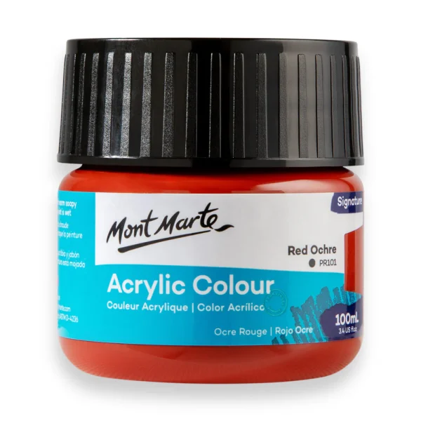 Mont Marte Acrylic Colour Paint 100ml Red Ochre