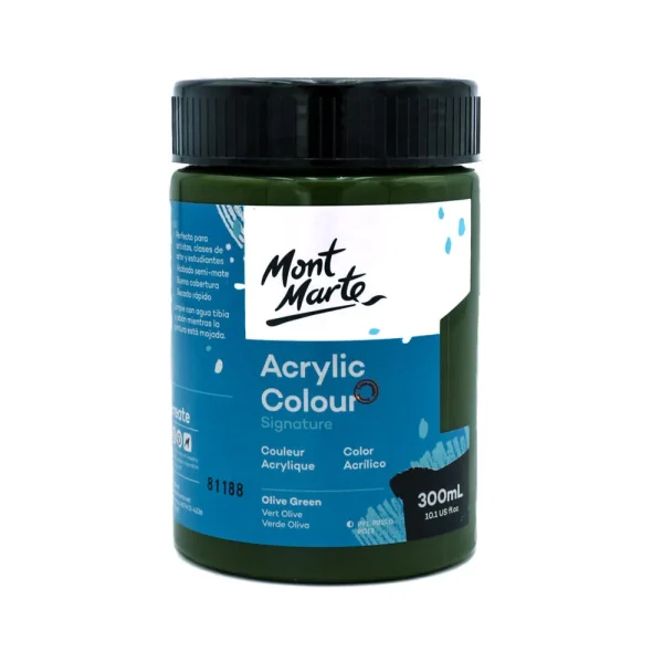 Mont Marte Acrylic Colour Paint 300ml Olive Green