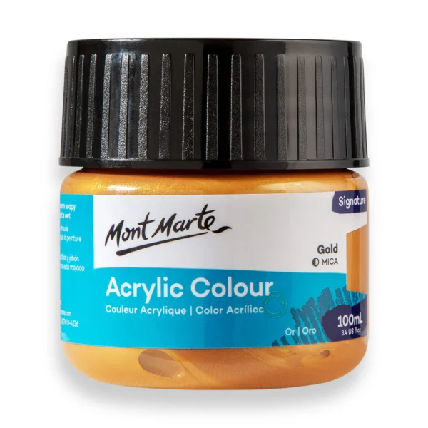 Mont Marte Acrylic Colour Paint 100ml Gold