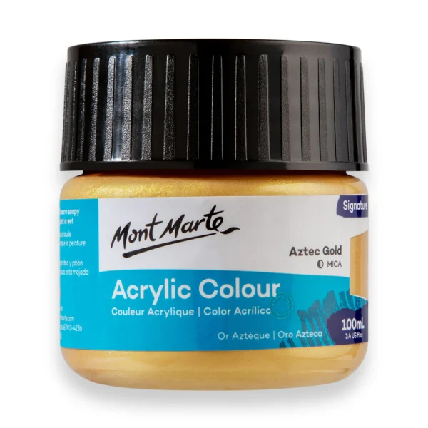 Mont Marte Acrylic Colour Paint 100ml Aztec Gold