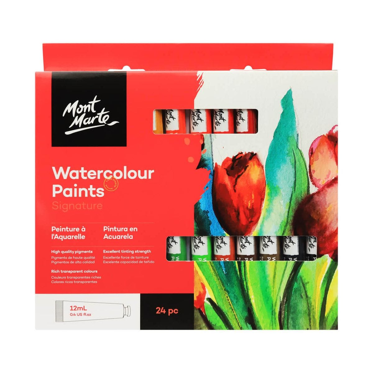 qidFoHT8pcz6ZlsnUTx.jpg Mont Marte Watercolour Paints 24pc x 12ml - Image 1