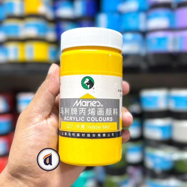 Maries Acrylic Colour 300ml Yellow Mid