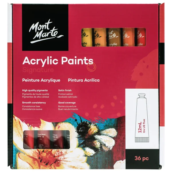 Mont Marte Acrylic Paints Set 36pc x 12ml