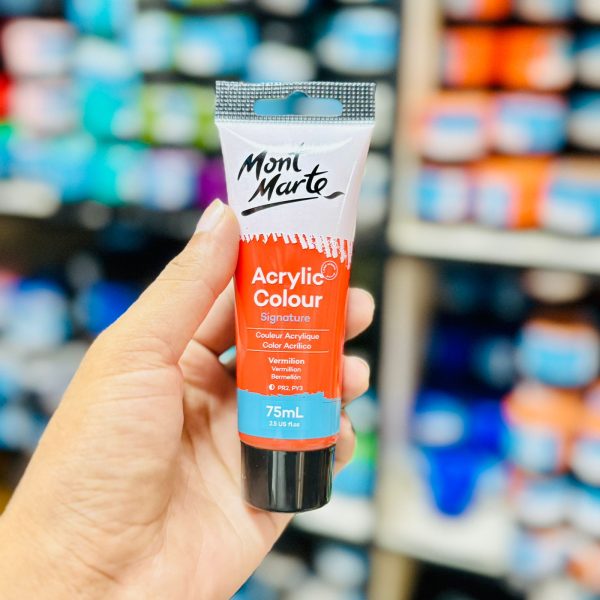 Mont Marte Acrylic Colour Paint 75ml- Vermilion