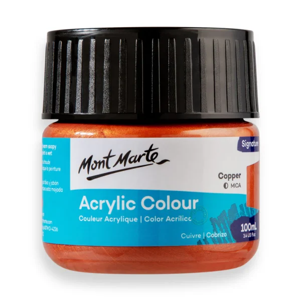 Mont Marte Acrylic Colour Paint 100ml Copper