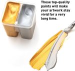 HIMI Metallic Jelly Cup Gouache Paint Set 12g 12 Colours - Image 4