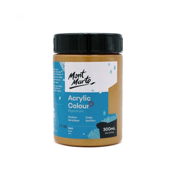 Mont Marte Acrylic Colour Paint 300ml Gold