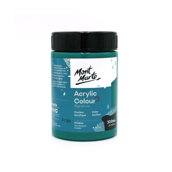 Mont Marte Acrylic Colour Paint 300ml Viridian