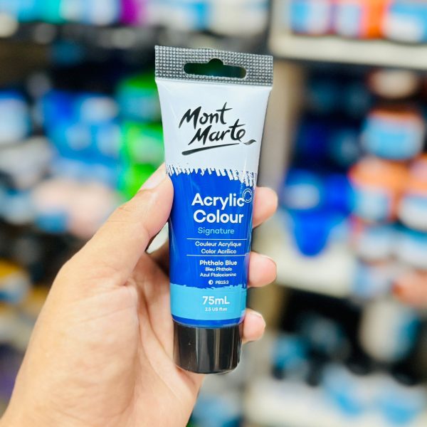 Mont Marte Acrylic Colour Paint 75ml- Phthalo Blue