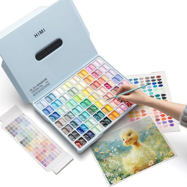 HIMI Twin Cup Jelly Gouache Paint Set 12ml 112 Colour (Ice Blue)