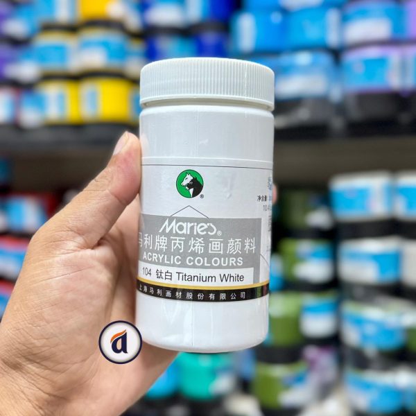 Maries Acrylic Colour 300ml Titanium White