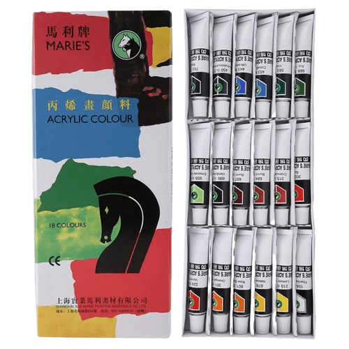 ycsl3iOgbAWMVujCOBQ.png Maries Acrylic Colour Paint 12ml 18pc Set - Image 1