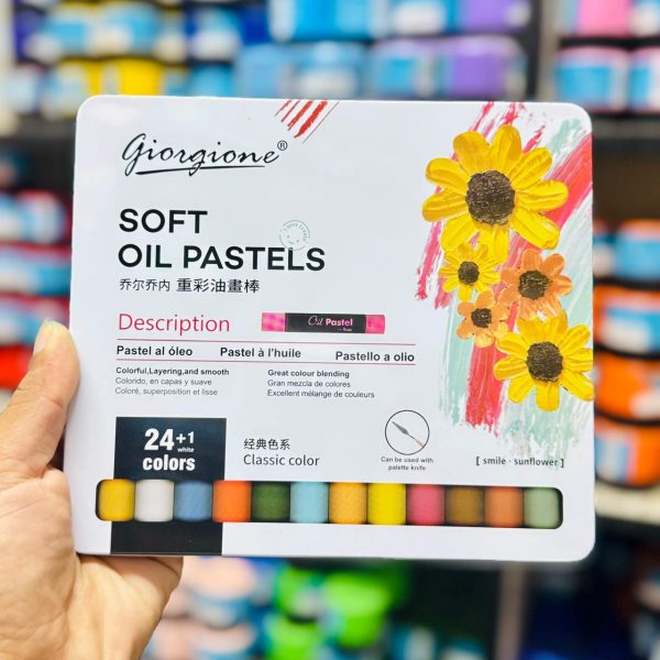 Giorgione Soft Oil Pastel Tin Box 24 Colour Set