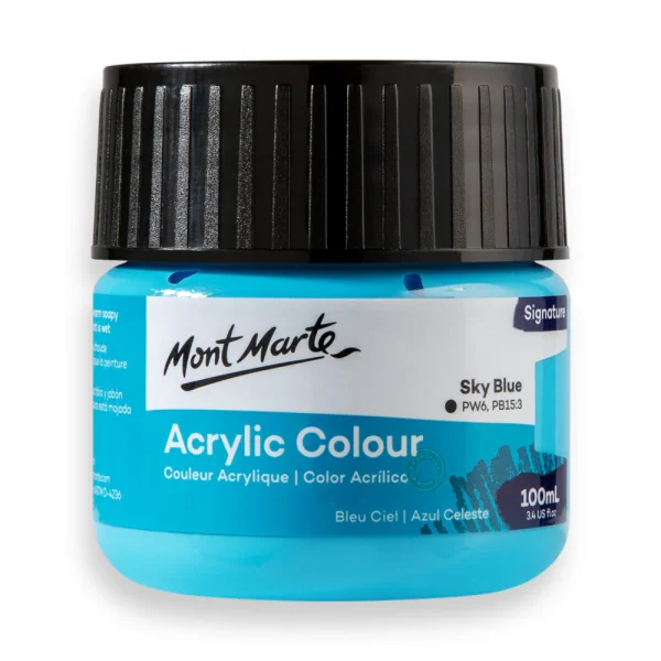 Mont Marte Acrylic Colour Paint 100ml Sky Blue