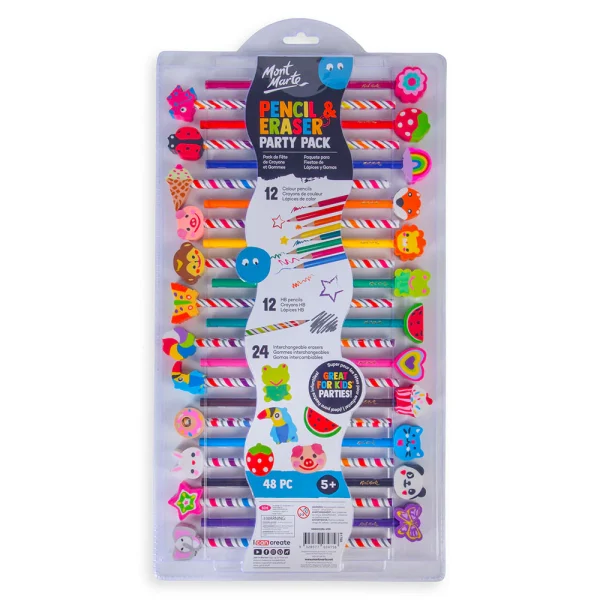 Mont Marte Pencil and Eraser Set 48pc