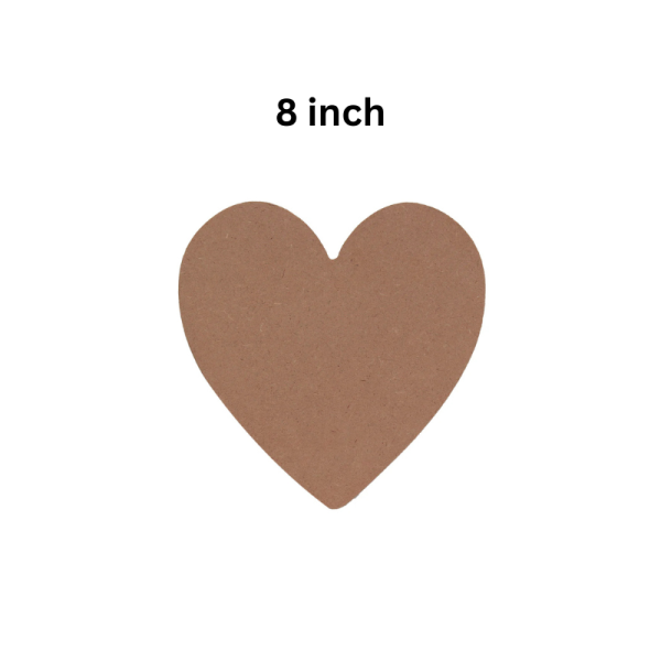 Love Shape MDF Board 8 inch