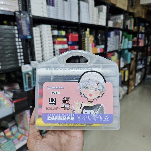 Panda Bobo Acrylic Marker 12pc