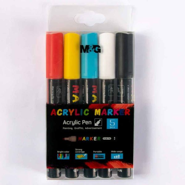 M&G Acrylic Paint Marker set 5pc