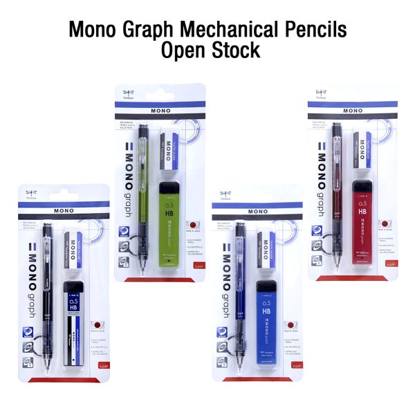 TOMBOW MONO 0.5 GRAPH MECHANICAL PENCIL VALUE PACK