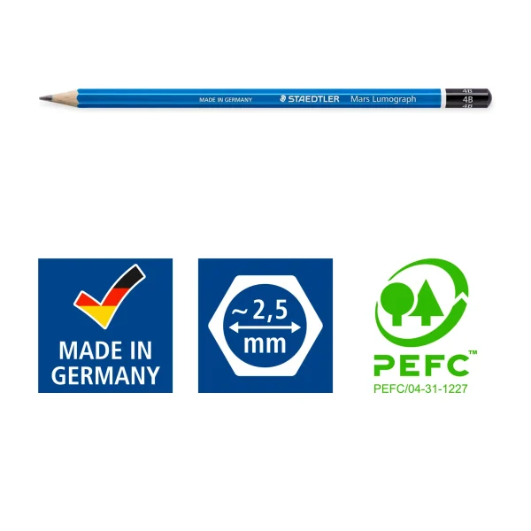 Staedtler Mars Lumograph 4B Pencil MADE IN GERMANY