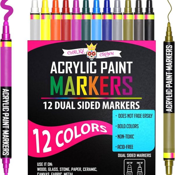 Dualtipe Acrylic Marker M6140-12 Colour Set