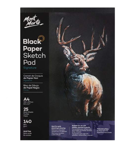 Black Sketch Pad A4