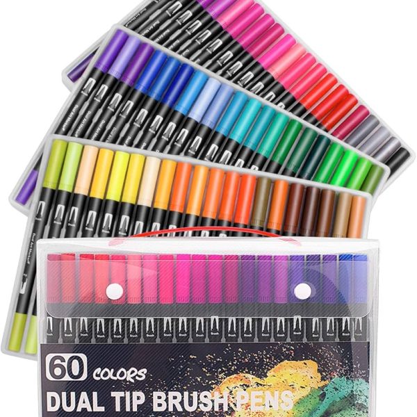 China Dual Tip Brush Pens 60pc