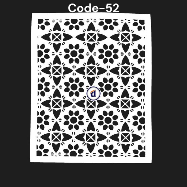 Stencil Code 52 (8x10 inch)