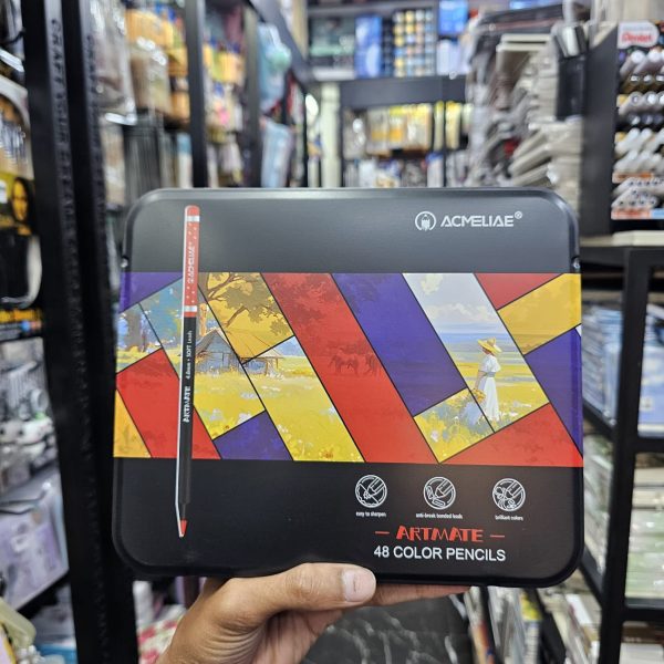 Acmeliae Artmate 48 Color Pencils Tin Box