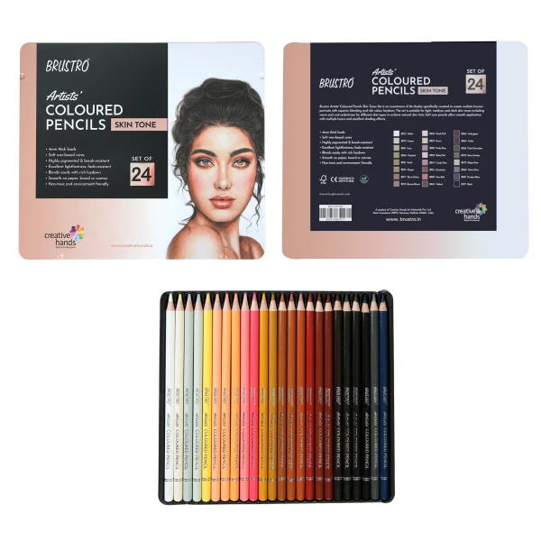 Brustro Artists Coloured Pencils Skin Tone Set 24pc