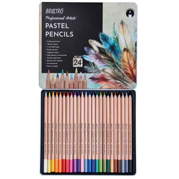 Brustro Professional Artists Pastel Colour Pencils Set 24pc